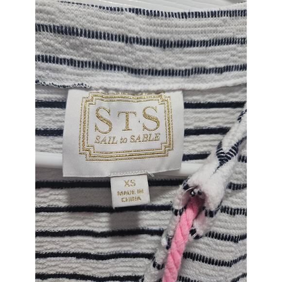 Sail to Sable STS Embroidered Stripe Dress Tassels Size XS - Picture 2 of 6